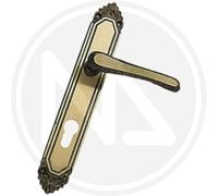 Maniglia Per Porta In Ottone Bronzato "Export" pl. foro yale