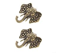 Maniglia per porta in ottone massiccio, design a elefante, robusta (B)