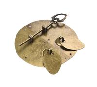 Maniglia per porta in ottone retrò, stile antico dinastia cinese con serratura a bussola, per mobili e armadi, diametro 100 mm