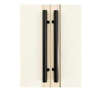 Maniglia per Porta in Vetro, Acciaio Inox 304, Design Moderno Laterale | Moderna barra a ferro di cavallo for pannelli temperati, ingressi, uffici e interni commerciali(Matte Black,59.1x70.9")