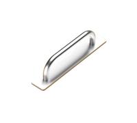 maniglia per porta in vetro con, Round silver 148MM | Lega alluminio, superfici lisce, utilizzo confortevole, installazione rapida, installazione facile per porte