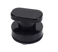 Maniglia per porta in vetro, con ventosa, per cucina, bagno, capacità di carico 5 kg, senza fori, chiusura sicura per sottovuoto adatta a più superfici (tromba nera)
