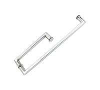 Maniglia per porta in vetro in acciaio inox, design push and pull per porte scorrevoli e doccia, accessori per il bagno durevoli, opzioni da 225 mm e 425 mm