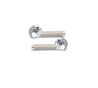 Maniglia per porta interna con finitura a due toni, con leva, stile zishan, in zama massiccio, maniglie di qualità pesante