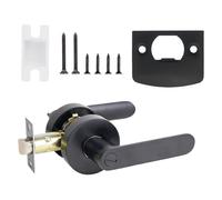 Maniglia per porta interna con serratura, per porta di privacy, serratura per passaporta da nero a robusto | Patriages per porta piatta nera interna senza chiave per la sala di ba