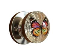 Maniglia per porta, motivo garofano, design retrò in cristallo trasparente, aggiunge un'armoniosa miscela di fascino vintage e moderno a qualsiasi stanza adatta per armadi, armadi, cassetti (G)