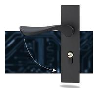 Maniglia per porta nera opaca con serratura e scatola chiavi set completo adatta