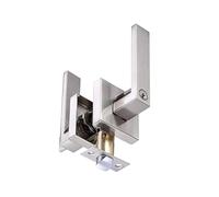 Maniglia per porta privacy - Pomello resistente per uso interno, in lega di alluminio con struttura da 19 x 15 x 6 cm, colore nero, oro e argento, serratura di ingresso sicura per camera da letto