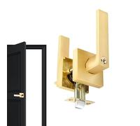 Maniglia per porta privacy, set di pomelli di bloccaggio per sicurezza, in lega di alluminio con struttura resistente, leva interna per camera da letto, bagno, ufficio, nero, oro, argento, accessorio