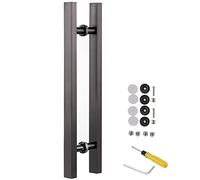 Maniglia per Porta Push Pull a Doppia Faccia con Accessori, Maniglia per cancello Scorrevole per fienile/Ufficio/Vetro/Porta d'ingresso, Set Maniglia antiruggine, Lunghezza 50 60 80 120 cm (
