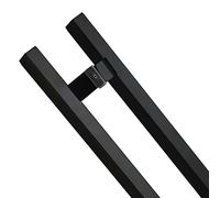 Maniglia per porta scorrevole a doppio lato in acciaio inox, grande maniglia commerciale, set di accessori di ricambio rettangolare, 120 cm, durevole ed elegante