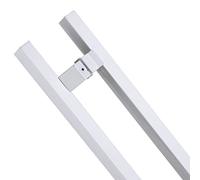 Maniglia per porta scorrevole a doppio lato in acciaio inox, set di accessori di ricambio per maniglia grande, design rettangolare, lunghezza 120 cm, ideale per uso commerciale