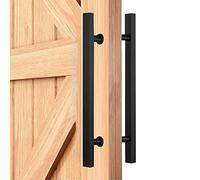 Maniglia per porta scorrevole da fienile per porta spessa 7,6 cm, tira porta impermeabile per recinzioni da giardino all'aperto, patio, resistente, a doppia faccia in vetro, barra di spinta (colore