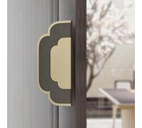 Maniglia per porta scorrevole, design floreale su entrambi i lati, meccanismo push pull per porte domestiche e commerciali