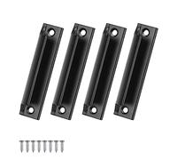 Maniglia per Porta Scorrevole in Alluminio, HASLED 4 Pezzi Maniglia per Porta Curva Nera, Maniglia per Porta del Patio Esterno in Stile Nordico per Cassetto per Porta Scorrevole Della Porta
