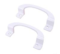Maniglia per porta scorrevole in lega di alluminio, adatta a porte standard con gancio da 16,5 cm, foro di montaggio progettata per porte scorrevoli mancine e destrorse (bianco)
