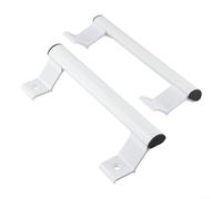 Maniglia per porta scorrevole in lega di alluminio con impugnatura comoda, rivestimento ad alta temperatura per resistenza alla ruggine, adatta per porte scorrevoli e vetro con base (bianco)