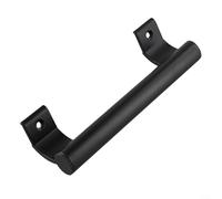 Maniglia per porta scorrevole in lega di alluminio, resistente, per porte in legno e vetro, impugnatura ergonomica, lunghezza 205 mm, distanza tra i fori 170 mm, nero (nero)