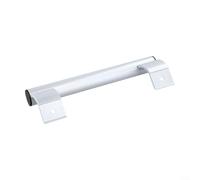 Maniglia per porta scorrevole in lega di alluminio, resistente, per porte in legno e vetro, impugnatura ergonomica, lunghezza 205 mm, distanza tra i fori 170 mm, nero (grigio argento)