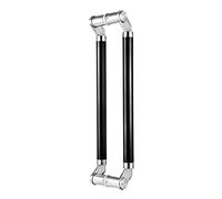 Maniglia per porta scorrevole nera opaca resistente, design elegante per una migliore presa su porte in vetro e legno, uso interno ed esterno