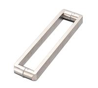 Maniglia per porta scorrevole resistente, maniglia quadrata su entrambi i lati, per cancelli in metallo esterni, porte a schermo, porte grandi, ponti, terrazze, lunghezza 74 cm