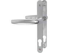 Maniglia per porta su piastra stretta argento - Chiave I - Atlanta - Hoppe et cie