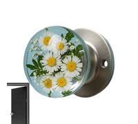 Maniglia per Porta Unica - Pomello Decorativo Rotondo in Resina Epossidica | Pomello Porta Retro Vintage Con Motivo Floreale | Maniglia Per Armadio Camera da Letto Bagno Toilette Idee d'Arredamento Mo