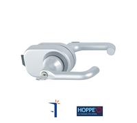 Maniglia per porta vetro cristallo HOPPE Paris in alluminio con cilindro