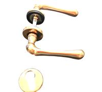 Maniglia per Porte Interne Coppia Carol con Rosetta Tonda YALE Oro Lucid GHIDINI