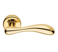 Maniglia per Porte Interne Coppia CROCO Ottone Oro/Oro Satinato VALLI E VALLI