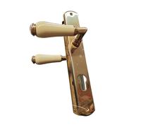 Maniglia per Porte Interne Coppia Foro Yale Ottone Oro Lucido Avorio MARIANI