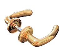 Maniglia per Porte Interne Coppia KIM con Rosetta YALE ORO Lucido GHIDINI