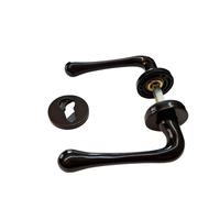 Maniglia per Porte Interne Coppia LINDA con Rosetta YALE Nero Lucido GHIDINI