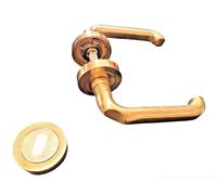 Maniglia per Porte Interne Coppia LIVIA con Rosetta ORO Lucido GHIDINI