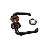 Maniglia per Porte Interne Coppia LIVIA con Rosetta YALE Nero/ORO Lucido GHIDINI