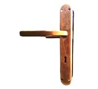 Maniglia per Porte Interne Coppia LIZA con Placca Bronzato Q 8X70 GHIDINI
