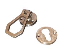 Maniglia per Porte Interne Coppia Ottone Bronzo Snodata Rosetta Foro Yale BAL