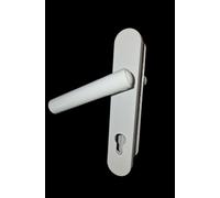 Maniglia per Porte Interne Coppia Placca Foro Yale Plastica ABS Bianca GHIDINI