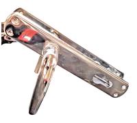 Maniglia per Porte Interne Coppia Placca Foro Yale Q. 8x85 Cromato Corno STV