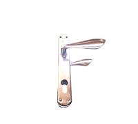 Maniglia per Porte Interne Coppia Placca Foro Yale Q.8X85 Cromato Farfalla STV.