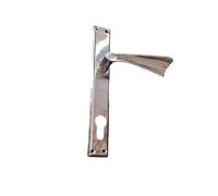 Maniglia per Porte Interne Coppia Placca Foro Yale Ziral Cromo Q.8 Farfalla STV