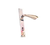 Maniglia per Porte Interne Coppia Placca Ziral Cromato Q.6 Dis.70 Farfalla STV