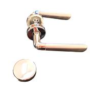 Maniglia per Porte Interne Coppia Rosetta Ottone Cromo/Cromo Satinato ECOSTILE
