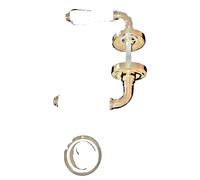 Maniglia per Porte Interne Coppia Rosetta Yale Porcellana Sagomato Bianco BAL