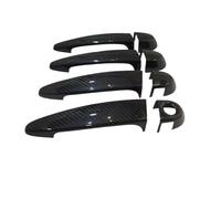 Maniglia per portiera auto in fibra di carbonio senza copri-foro chiave intelligente, compatibile con BMW X6 E71 2008-13