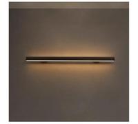 Maniglia per ringhiera per scale a LED da parete, in alluminio, 50 cm, colore nero, lato sinistro, supporto per scale e passerelle