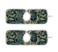 Maniglia per rubinetto a goccia per lavello da cucina riutilizzabile e decorato da appendere, confezione da 2 tappetini in pietra per lavello da cucina, paraspruzzi e protezioni 14,9 "William Morris