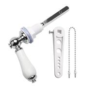 Maniglia per sciacquone WC in ceramica, maniglia di ricambio per WC tradizionale vittoriano, universale, maniglia cromata di ricambio in metallo, leva per cassetta WC WC