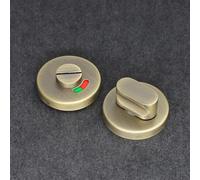 Maniglia per serratura della porta del bagno con struttura in acciaio inossidabile e indicatori di occupazione, fornisce un controllo sicuro e visivo degli accessi per varie strutture (bronzo verde)