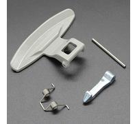 Maniglia per sportello della lavatrice per caricatore frontale LG, meccanismo di blocco integrato, pezzo di ricambio compatibile con WD-N10310D WD-N10270D N80105, in plastica grigia